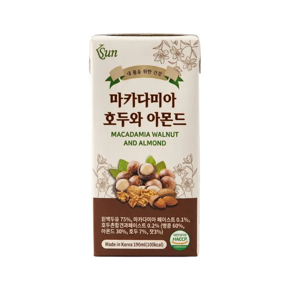 Sữa Hạt Mắc Ca, Óc Chó & Hạnh Nhân, Macadamia Walnut & Almond Milk (190ml) - KSUN