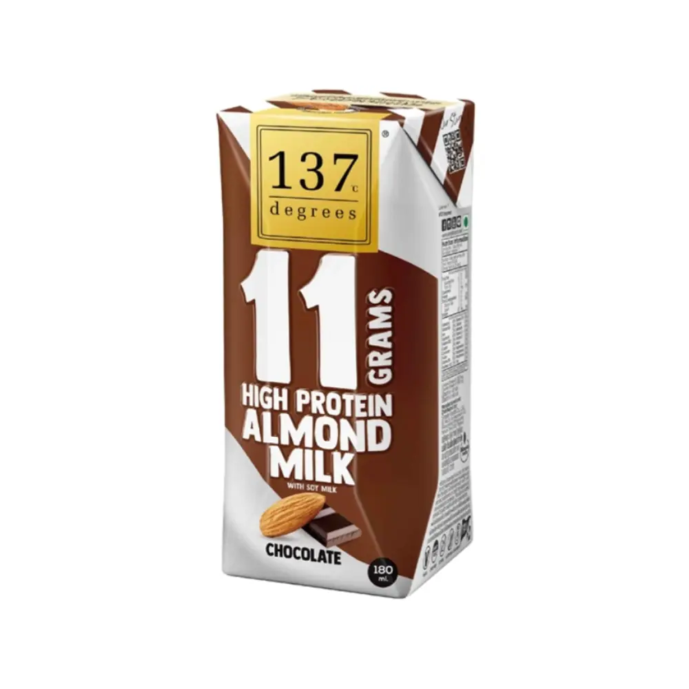 Sữa Hạnh Nhân Giàu Đạm Vị Socola, 11 Grams High Protein Almond Milk with Soy Milk, Chocolate (180ml) - 137 DEGREES