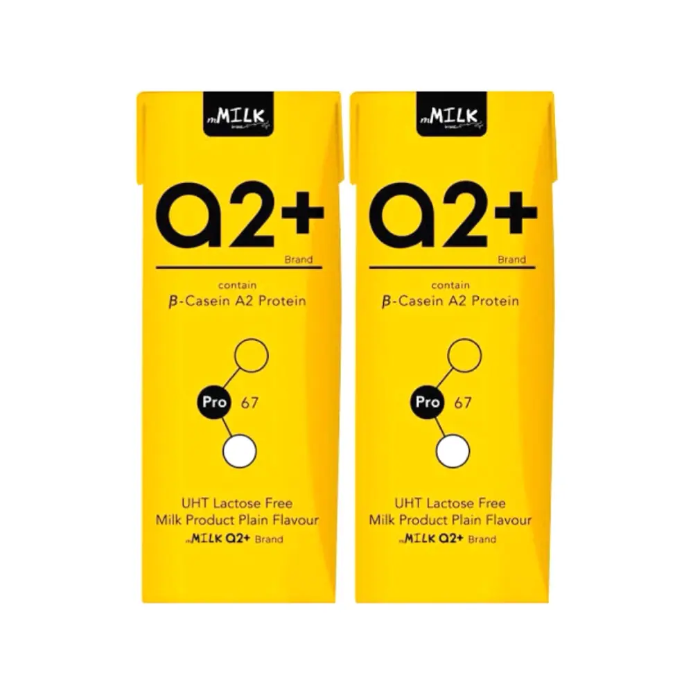 Sữa Tiệt Trùng, A2+ Brand, UHT Lactose Free Milk Product Plain Flavour, 2 Hộp (360ml) - MMILK