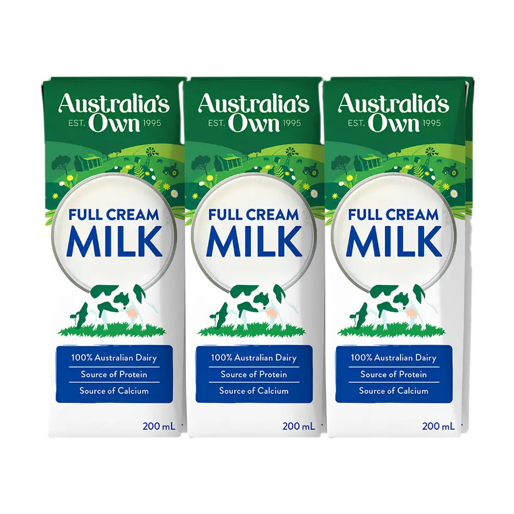Sữa Tươi Nguyên Chất Tiệt Trùng, Full Cream Milk, 3 Hộp (600ml) - AUSTRALIA'S OWN
