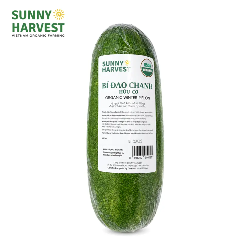 Bí Đao Chanh Hữu Cơ - USDA Organic Winter Melon - SUNNY HARVEST