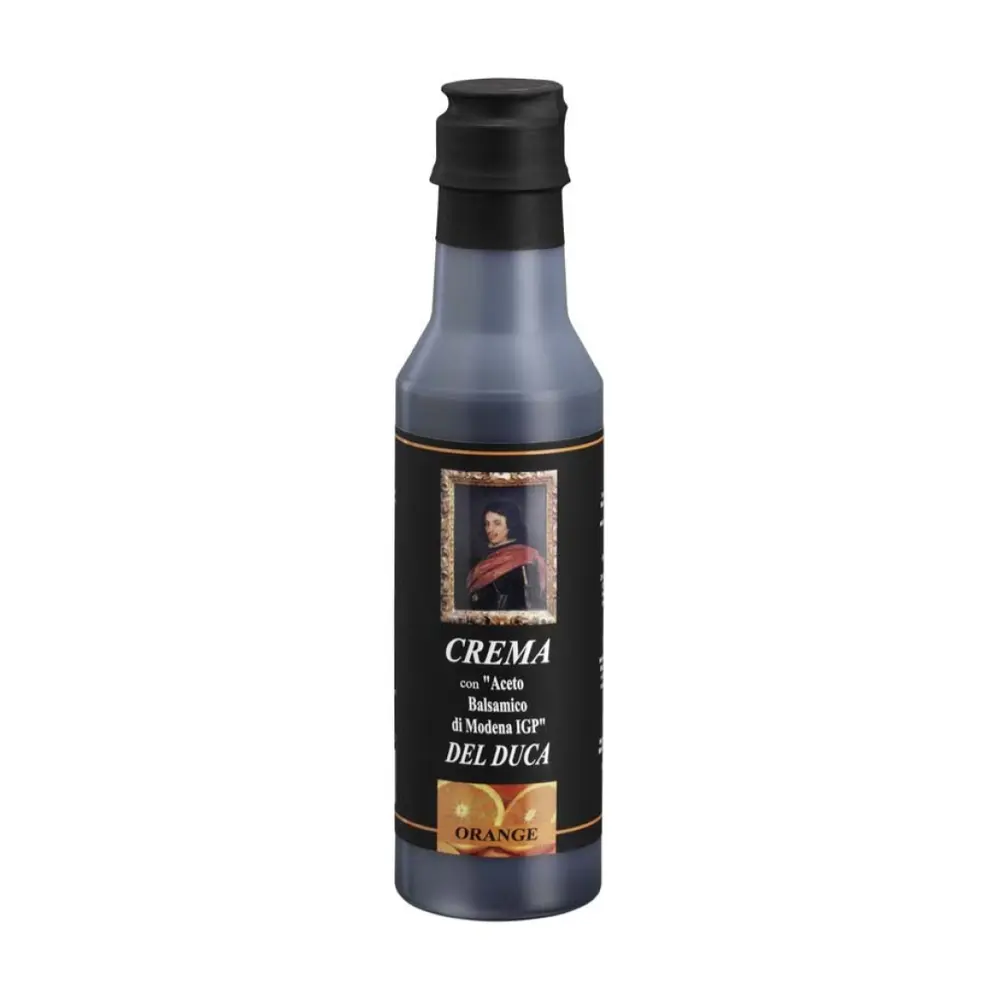 Giấm Kem Vị Cam, Crema con Aceto Balsamico di Modena IGP, Orange (250ml) - DEL DUCA