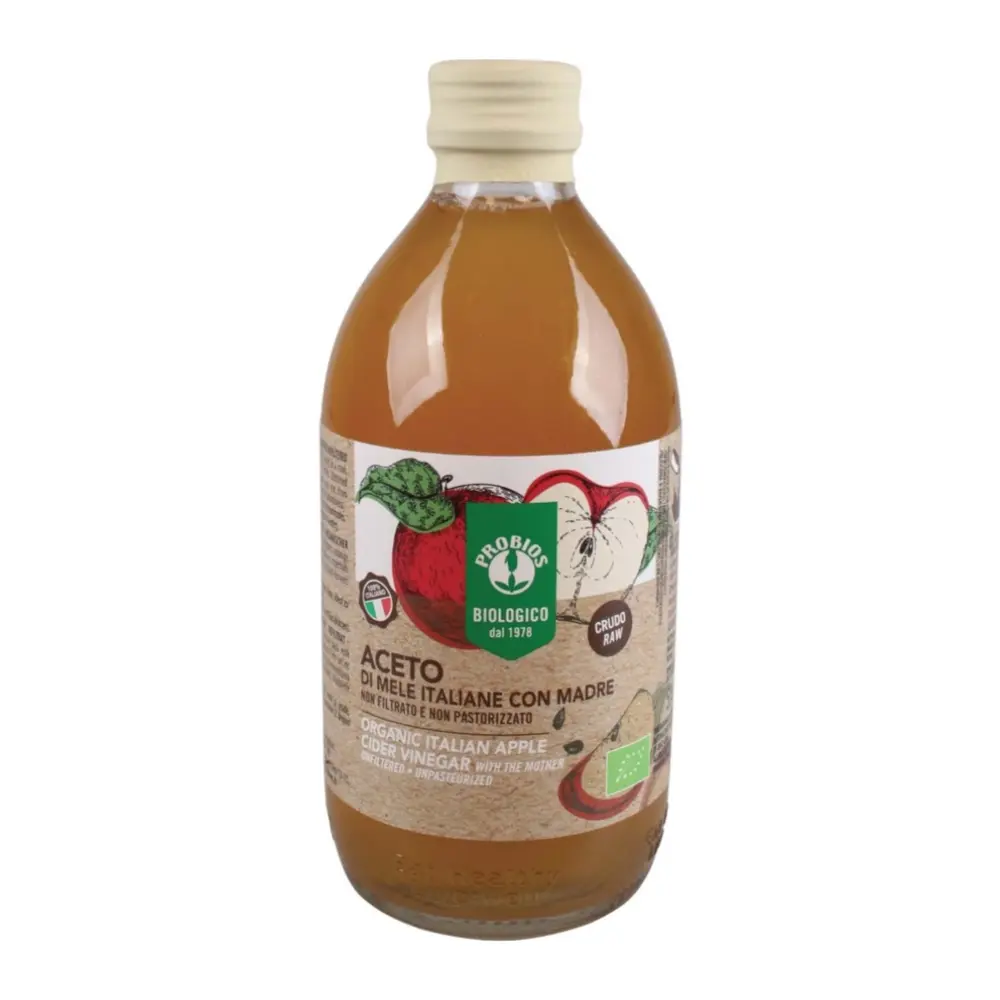 Giấm Táo Hữu Cơ (Có Giấm Cái), Organic Apple Cider Vinegar The Mother (500ml) - PROBIOS