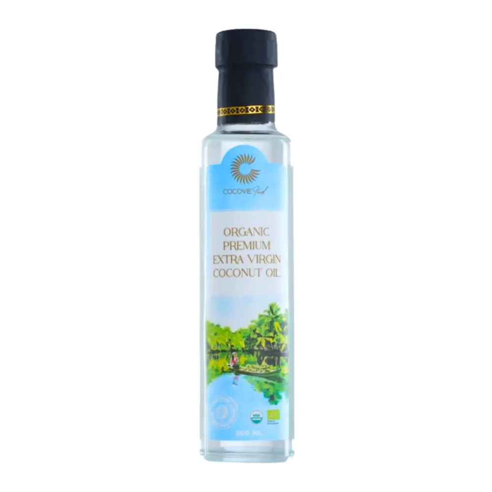 Tinh Dầu Dừa Hữu Cơ Thượng Hạng, Organic Premium Extra Virgin Coconut Oil (260ml) - COCOVIE