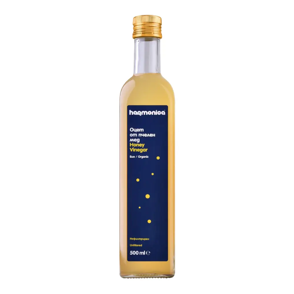 Giấm Mật Ong Hữu Cơ, Organic Honey Vinegar, Unfiltered (500ml) - HARMONICA