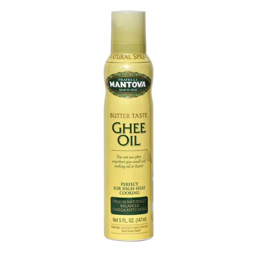 Dầu Bơ Ghee Dạng Xịt, Butter Taste Ghee Oil Spray, High-Heat Cooking, 5 fl oz (147ml) - FRATELLI MANTOVA