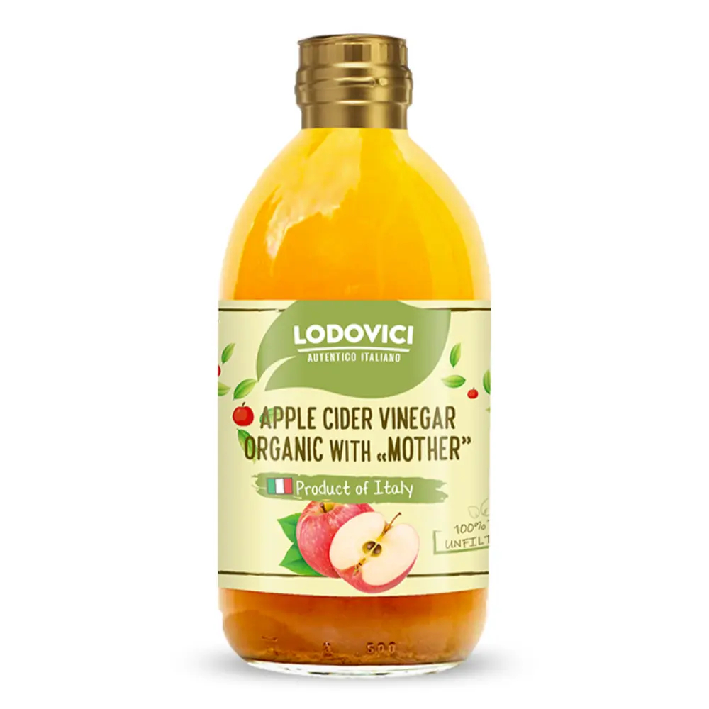 Giấm Táo Hữu Cơ Có Giấm Cái, Apple Cider Vinegar Organic with Mother (500ml) - LODOVICI