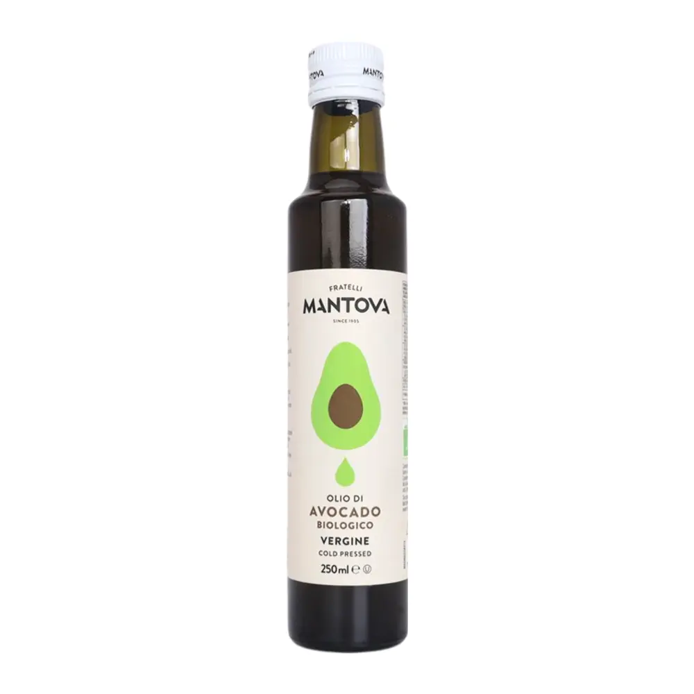 Dầu Trái Bơ Ép Lạnh Hữu Cơ, Organic Virgin Avocado Oil, Cold Pressed (250ml) - FRATELLI MANTOVA