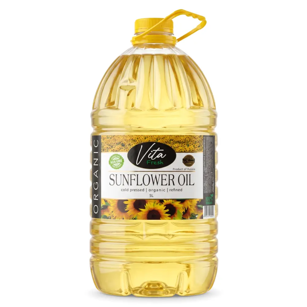 Dầu Hướng Dương Hữu Cơ Ép Lạnh, Organic Cold-Pressed Sunflower Oil (5L) - VITA FRESH