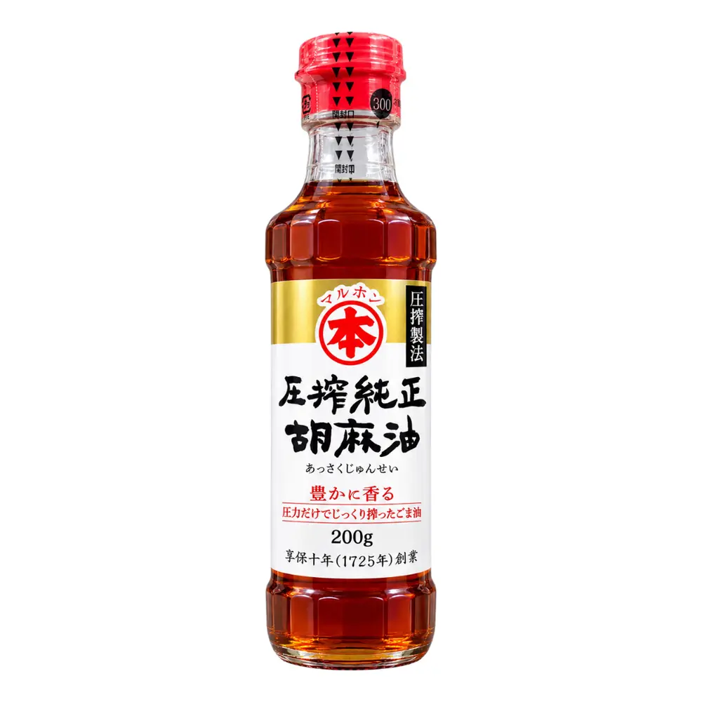 Dầu Mè Nguyên Chất Ép Lạnh, Assaku Jyunsei, Cold-Pressed Pure Sesame Oil (200g) - MARUHON