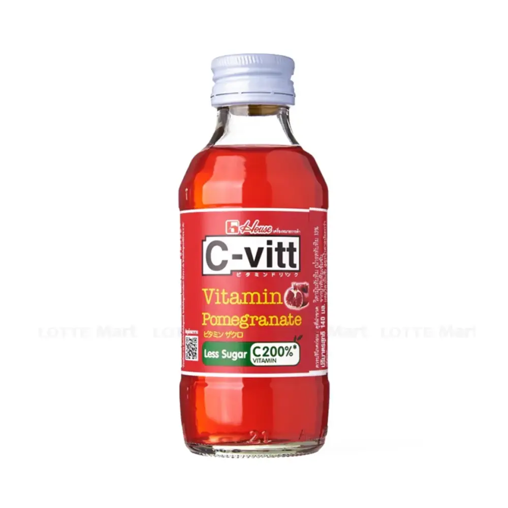 Nước Lựu Vitamin C, C Vitt Pomegranate, Less Sugar (140ml) - HOUSE OSOTSPA FOODS