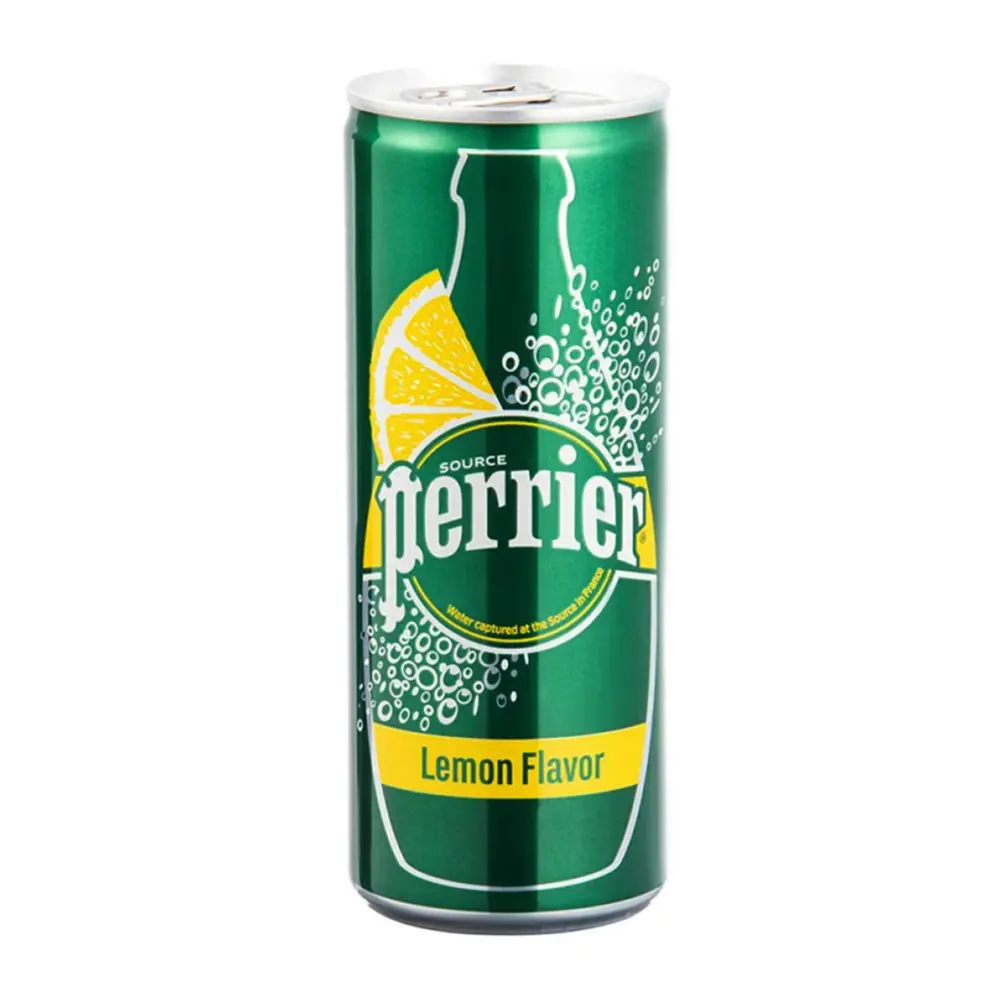 Nước Khoáng Có Ga Hương Chanh Vàng, Carbonated Natural Spring Water, Lemon (25cl) - PERRIER