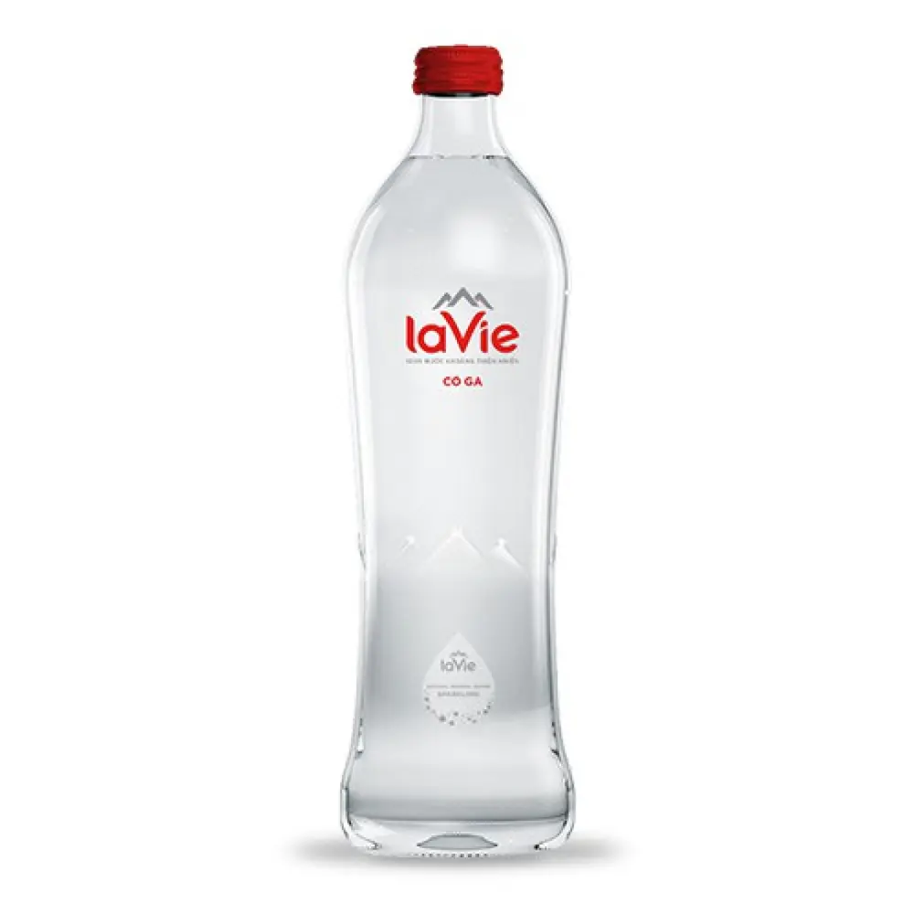 Nước Khoáng Thiên Nhiên Có Ga, Sparkling Natural Mineral Water, Glass Bottle (750ml) - LA VIE