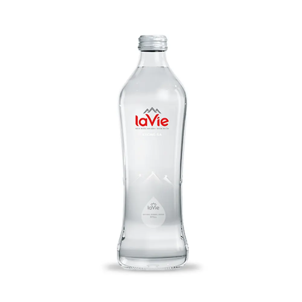 Nước Khoáng Thiên Nhiên Không Ga, Still Water, Glass Bottle (450ml) - LA VIE