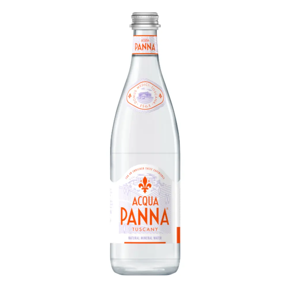 Nước Khoáng Thiên Nhiên Không Ga, Natural Mineral Water, Glass Bottles (500ml) - ACQUA PANNA