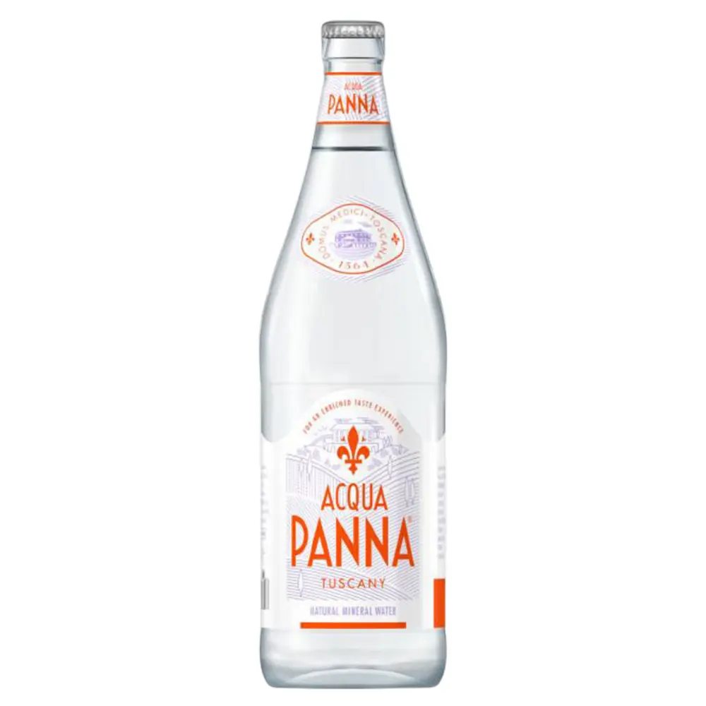 Nước Khoáng Thiên Nhiên Không Ga, Natural Mineral Water, Glass Bottle (1L) - ACQUA PANNA
