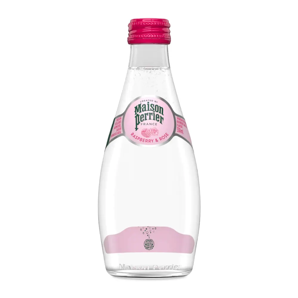 Nước Có Ga Hương Mâm Xôi & Hoa Hồng, Forever Collection, Sparkling Beverage with Raspberry & Rose Flavour (330ml) - MAISON PERRIER