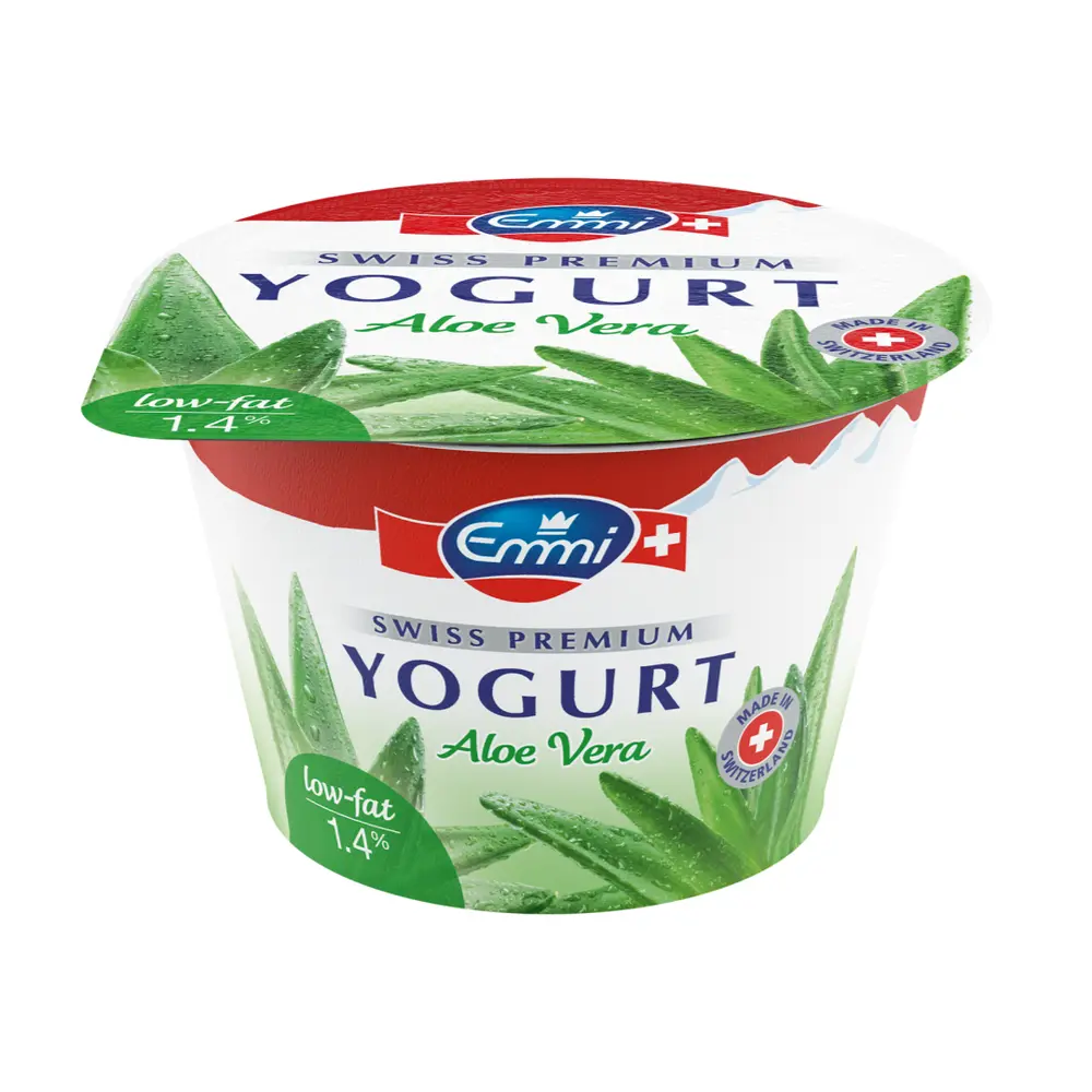 Sữa Chua Nha Đam Ít Béo, Swiss Premium Yogurt, Aloe Vera, 1.4% Fat (100g) - EMMI