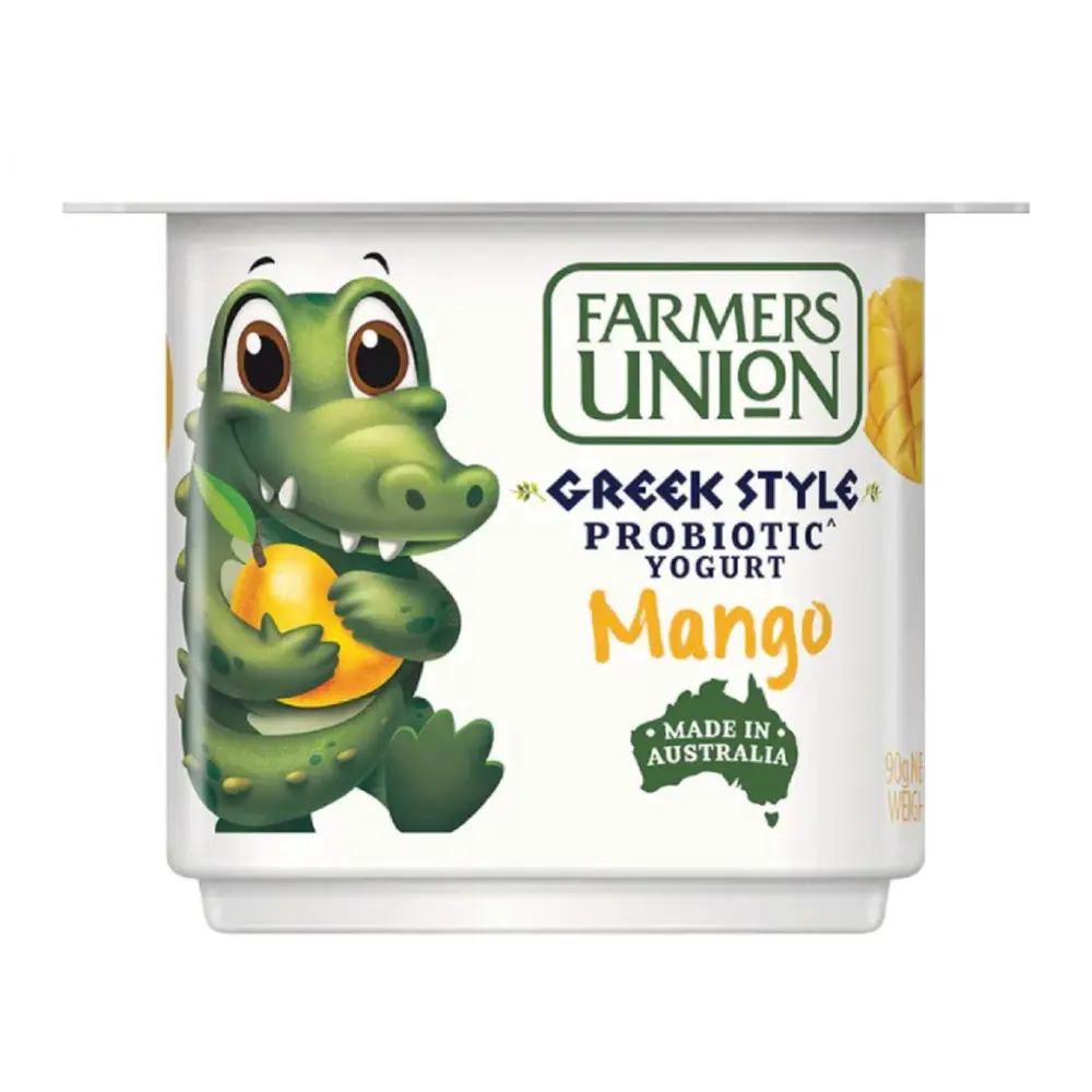 Sữa Chua Hy Lạp Xoài, Greek Style Probiotic Yogurt, Mango (90g) - FARMERS UNION