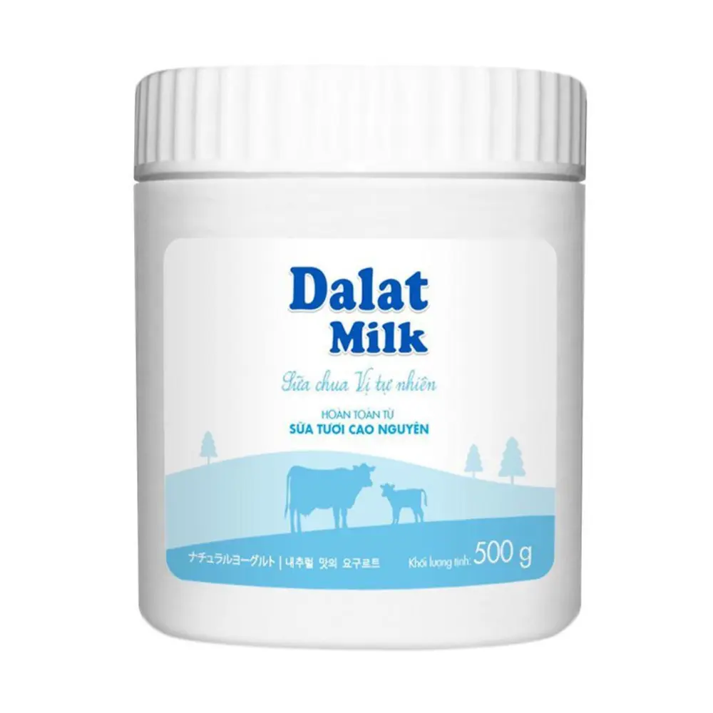 Sữa Chua Vị Tự Nhiên, Natural Plain Yogurt (500g) - DALAT MILK