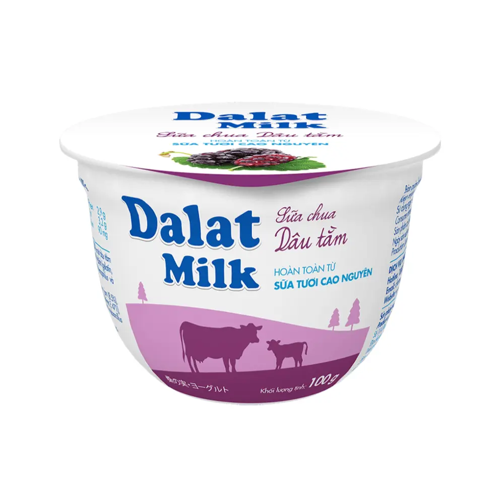 Sữa Chua Dâu Tằm, Mulberry Yogurt (100g) - DALAT MILK