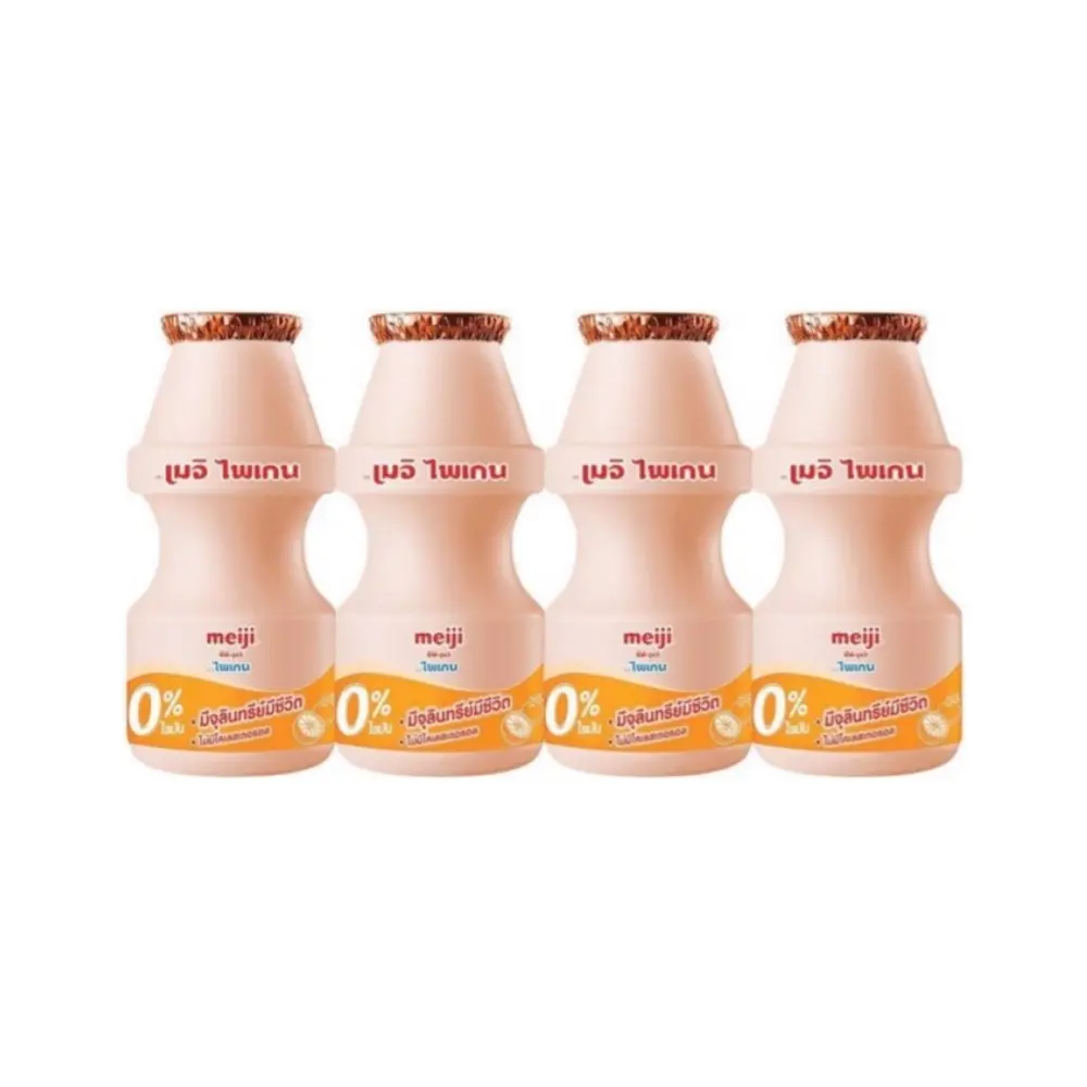 Sữa Chua Uống Hương Cam, Paigen, Orange Flavoured Drinking Yoghurt, 4 Chai (400ml) - MEIJI