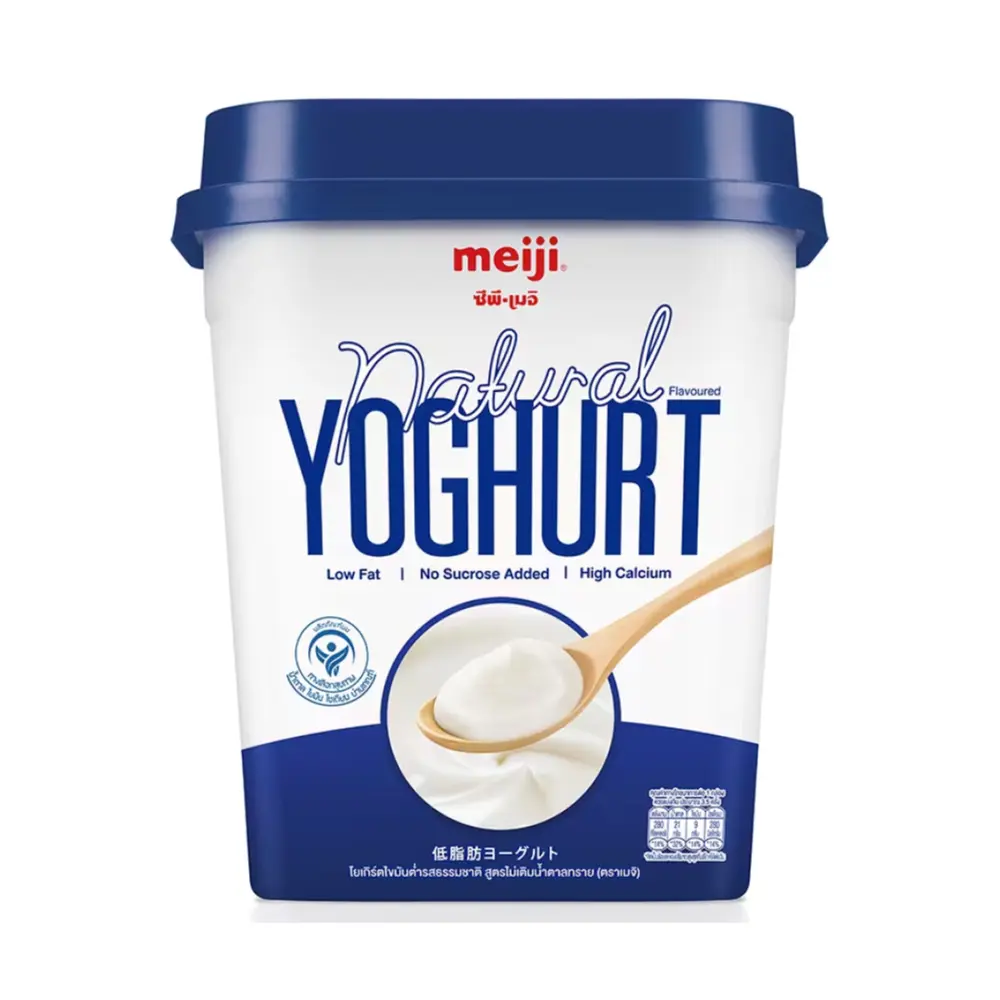 Sữa Chua Ít Béo Không Đường, Natural Yogurt, Low Fat (500g) - MEIJI