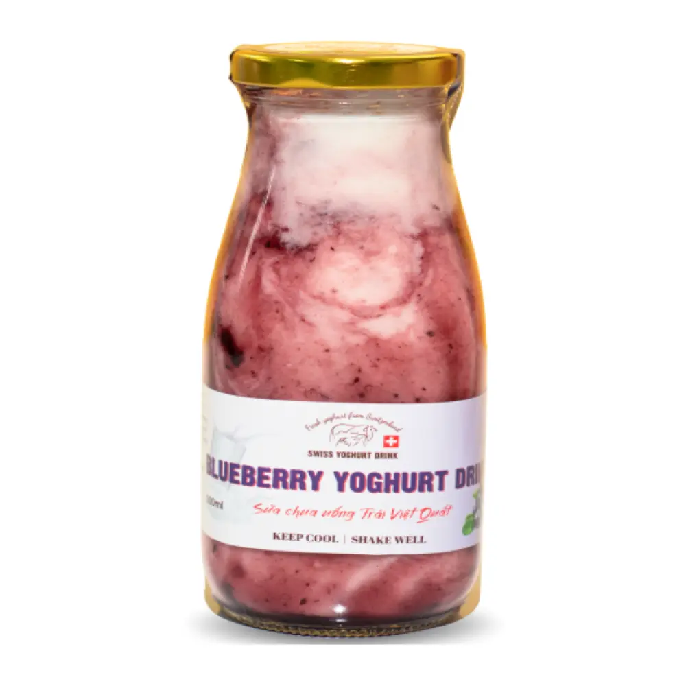 Sữa Chua Việt Quất, Blueberry Yoghurt (200ml) - SWISS YOGHURT DRINK