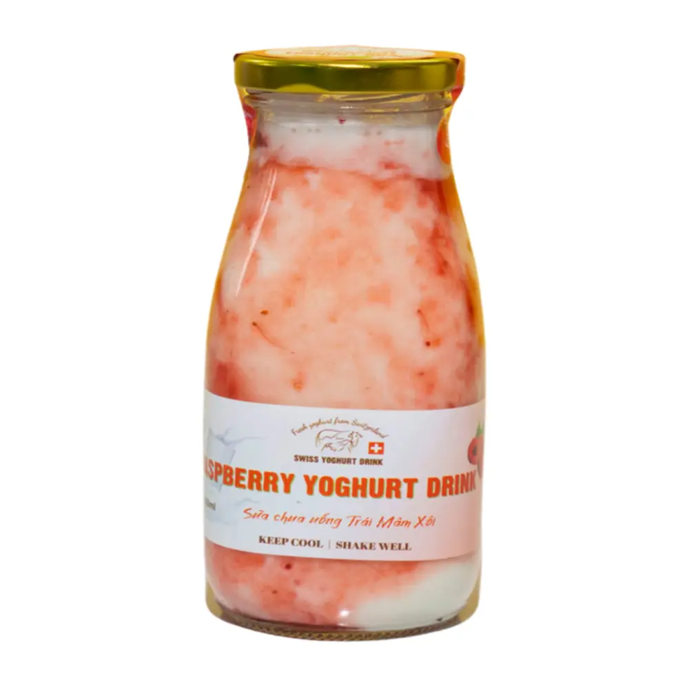 Sữa Chua Mâm Xôi, Raspberry Yoghurt (200ml) - SWISS YOGHURT DRINK