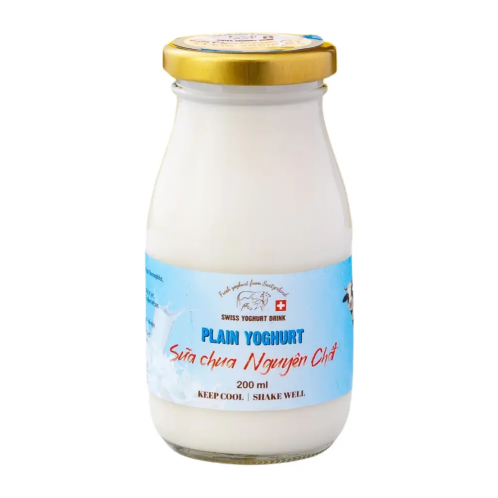 Sữa Chua Nguyên Chất, Plain Yoghurt (200ml) - SWISS YOGHURT DRINK