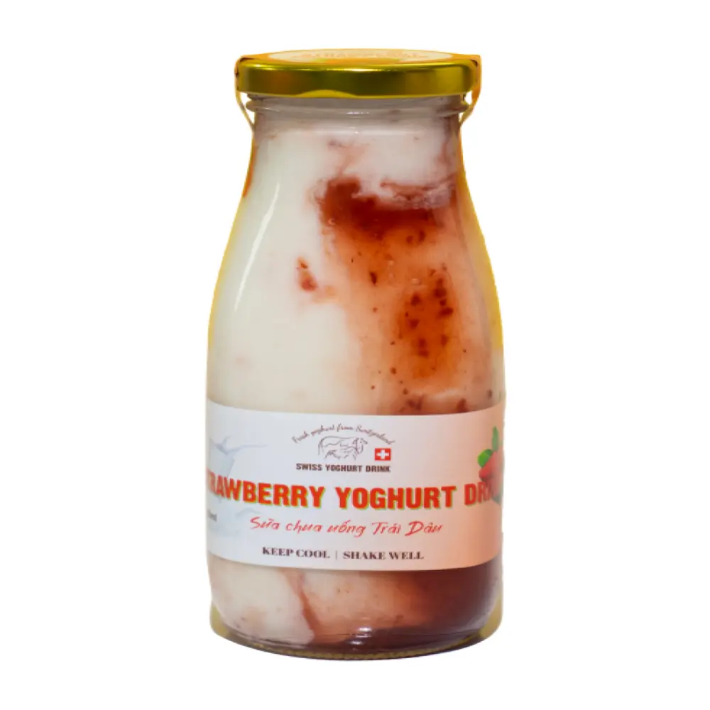 Sữa Chua Dâu, Strawberry Yoghurt (200ml) - SWISS YOGHURT DRINK