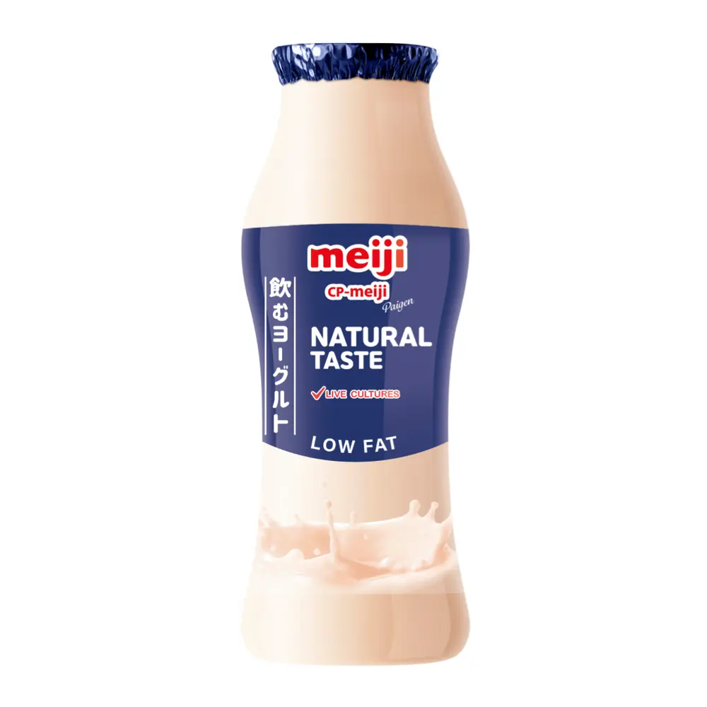 Sữa Chua Uống Ít Béo Vị Tự Nhiên, Paigen, Natural Taste Drinking Yoghurt, Low Fat (150ml) - MEIJI