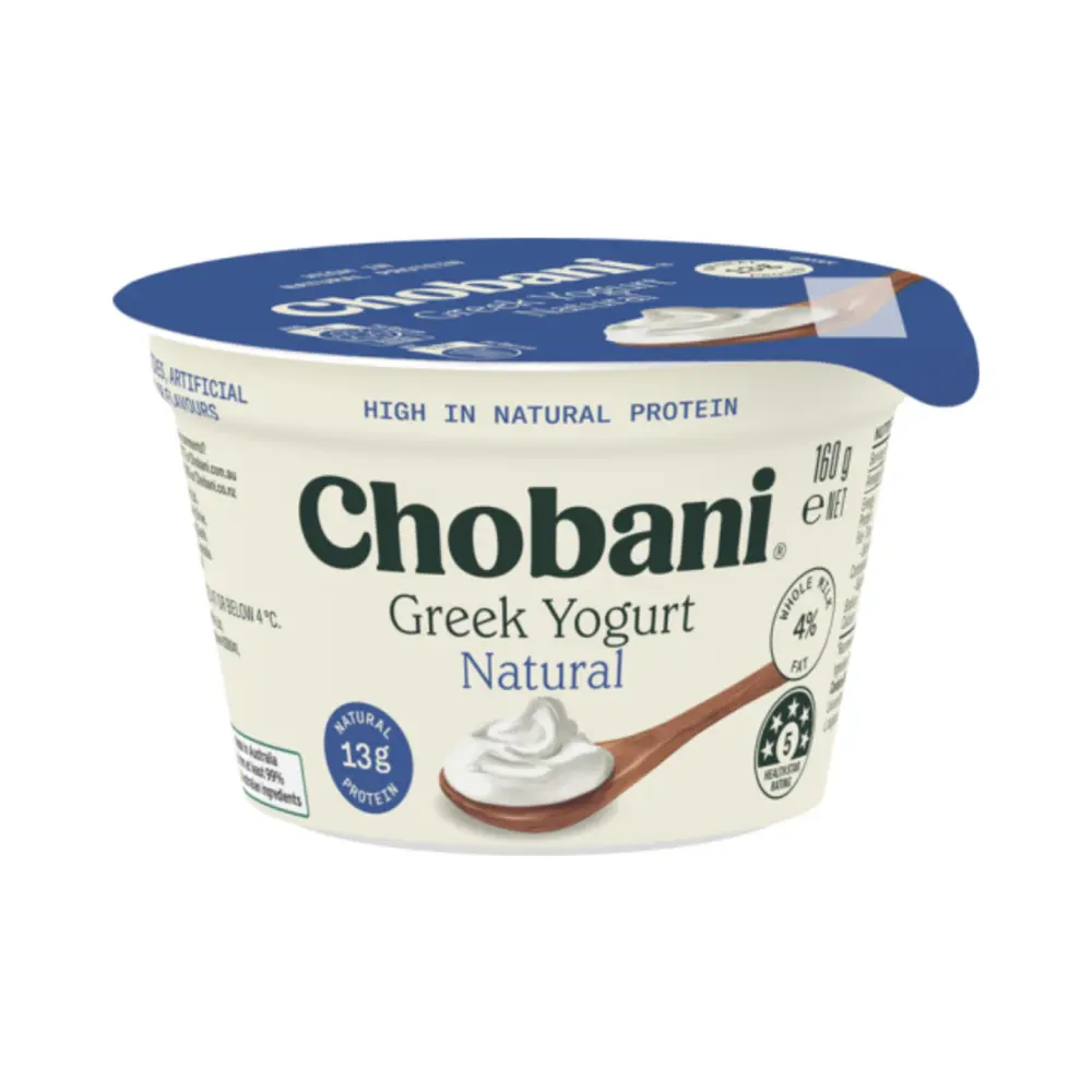 Sữa Chua Hy Lạp Vị Tự Nhiên, Greek Yogurt, Natural (160g) - CHOBANI