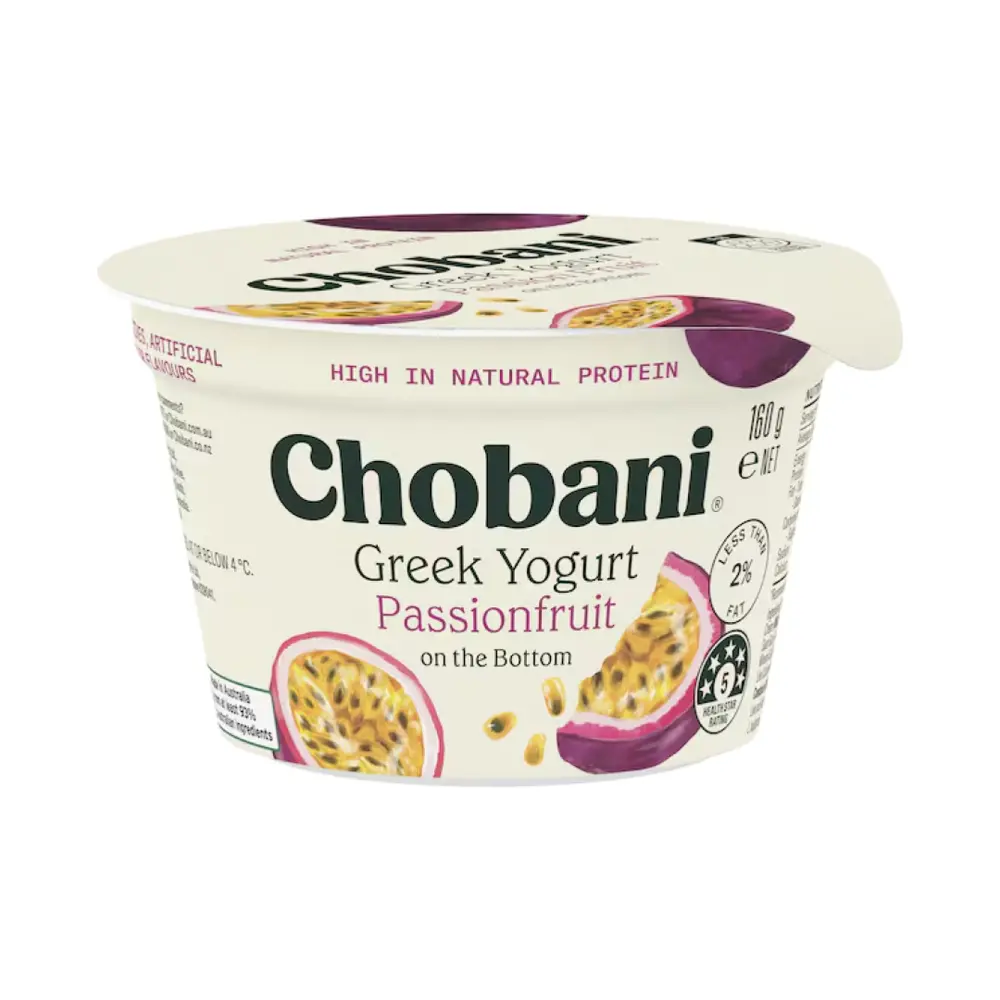 Sữa Chua Hy Lạp Vị Chanh Dây, Greek Yogurt, Passionfruit (160g) - CHOBANI