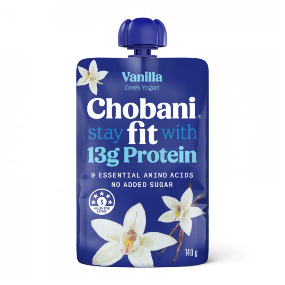 Sữa Chua Hy Lạp Vani, Fit, Vanilla Greek Yogurt, 13g Protein & No Added Sugar (140g) - CHOBANI
