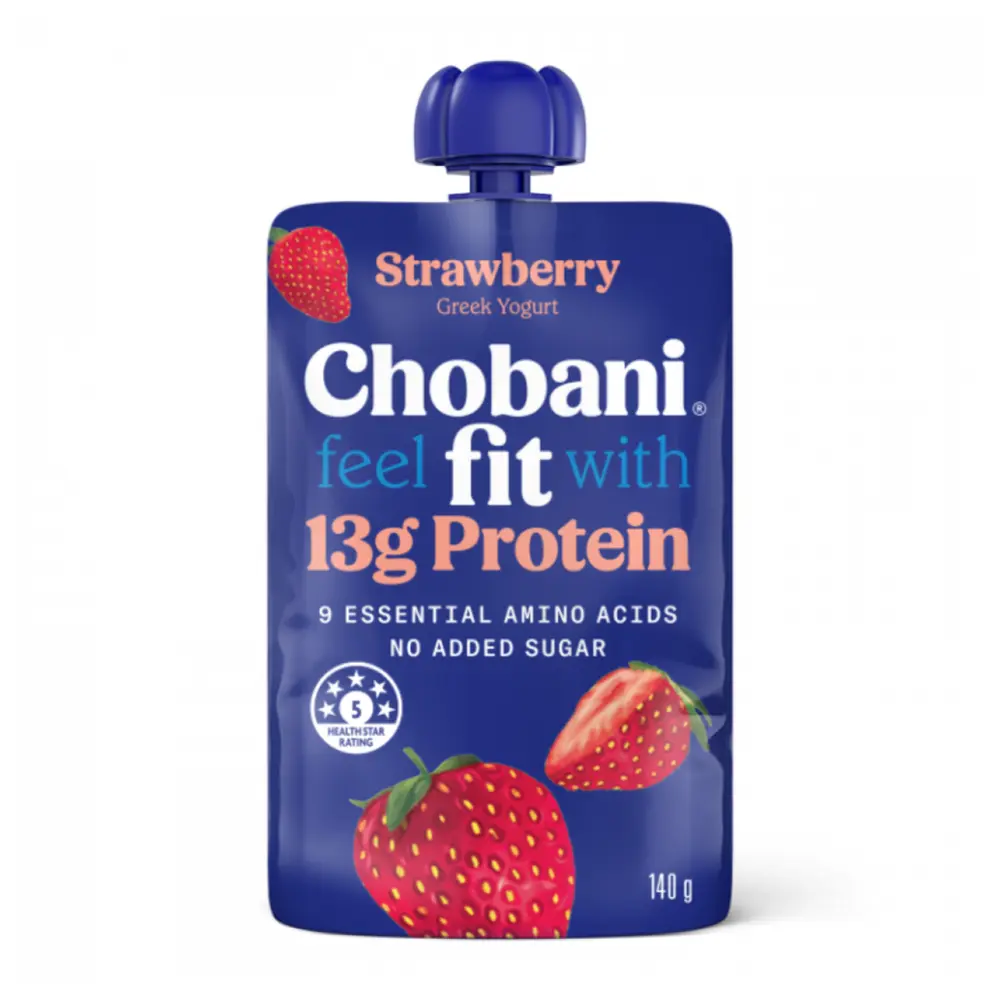 Sữa Chua Hy Lạp Dâu, Fit, Strawberry Greek Yogurt, 13g Protein & No Added Sugar (140g) - CHOBANI