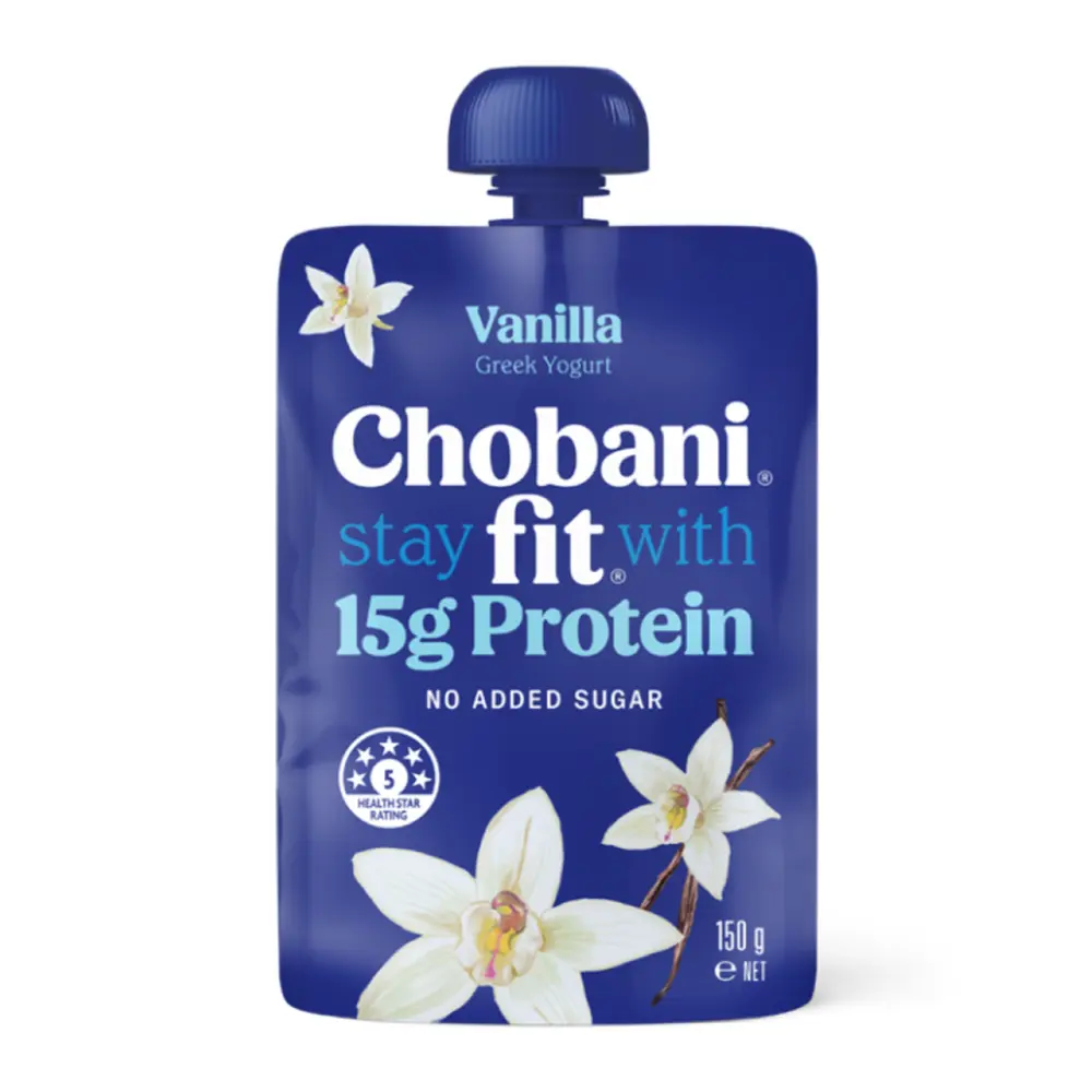 Sữa Chua Hy Lạp Vani, Fit, Vanilla Greek Yogurt, 15g Protein & No Added Sugar (150g) - CHOBANI