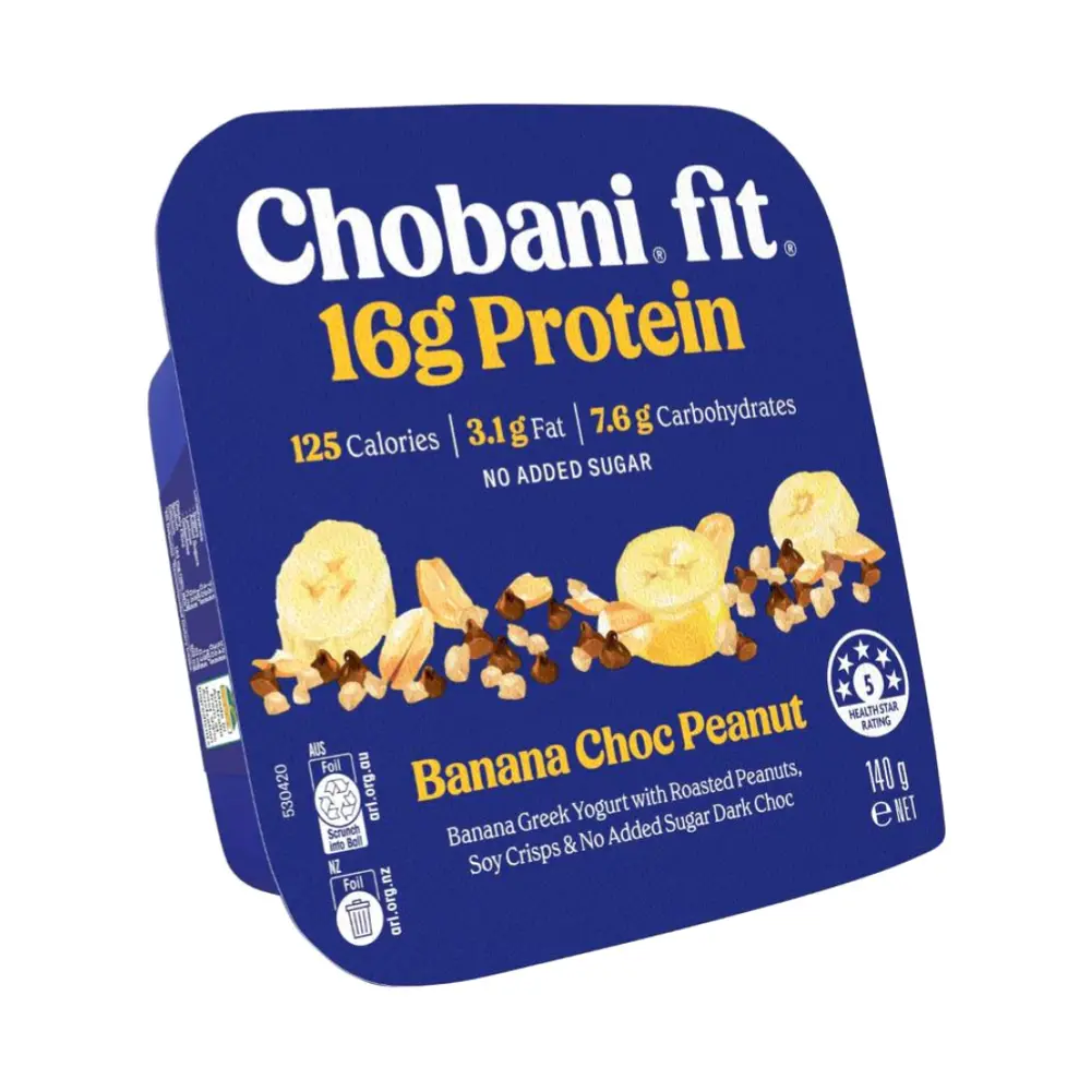 Sữa Chua Hy Lạp Vị Chuối, Socola & Đậu Phộng, Flip Fit, Banana Choc Peanut, Banana Greek Yogurt (140g) - CHOBANI