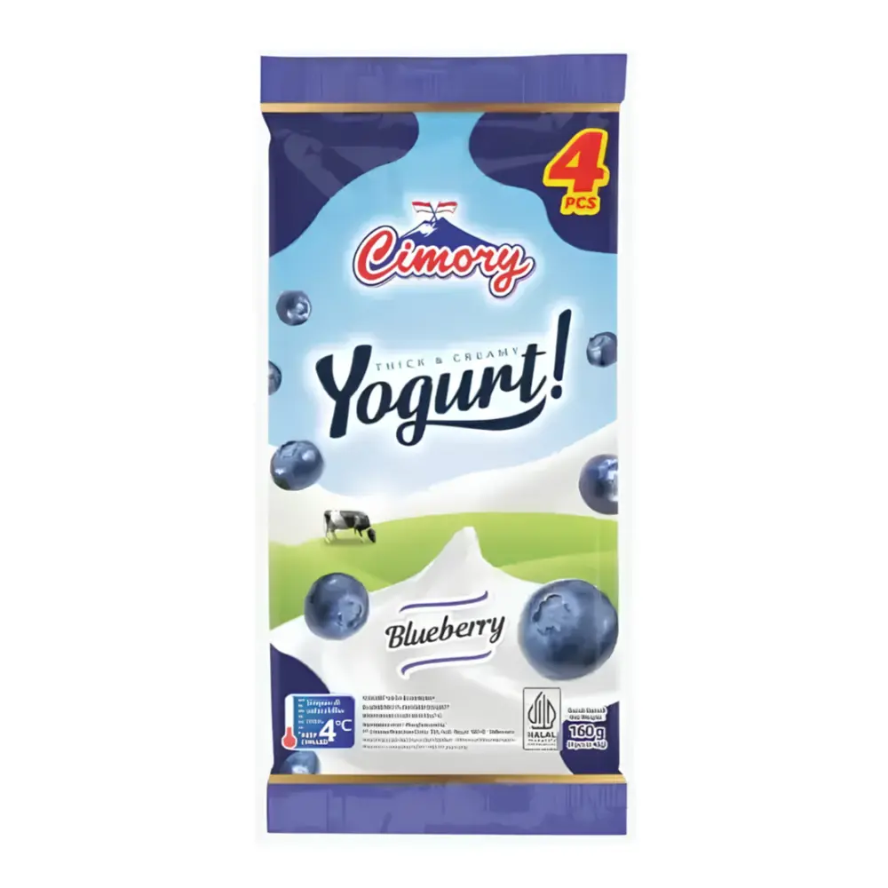 Sữa Chua Vị Việt Quất, Yogurt! Stick, Blueberry, 4 Que (160g) - CIMORY