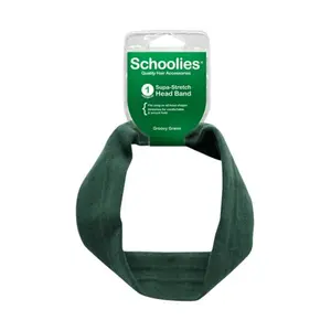 Băng Đô Vải Thun Màu Xanh Lá, Supa-Stretch Head Band, Groovy Green - SCHOOLIES