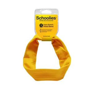 Băng Đô Vải Thun Màu Vàng, Supa-Stretch Head Band, Unreal Gold - SCHOOLIES