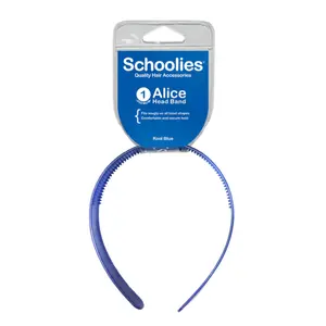 Băng Đô Cài Tóc Màu Xanh Dương, Alice Head Band, Kool Blue - SCHOOLIES