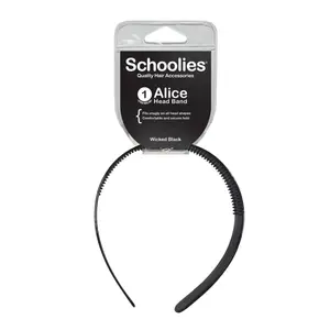 Băng Đô Cài Tóc Màu Đen, Alice Head Band, Wicked Black - SCHOOLIES