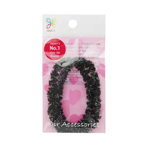 Dây Cột Tóc Màu Đen Ánh Bạc, Black Hair Ties, 2 Cái - INOUE