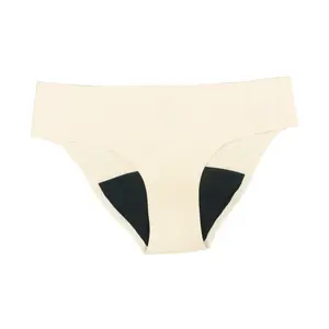 Quần Lót Nguyệt San Không Viền Thấm Hút Trung Bình Ban Ngày Màu Nude, Stella, Reusable Seamless Period Underwear for Day, Nude, Size M - EMER