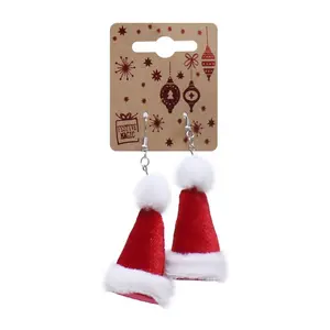 Bông Tai Mũ Giáng Sinh, Christmas Earrings, Santa Hat, 1 Cặp - UNCLE BILLS