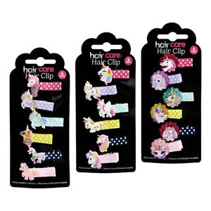 Kẹp Tóc Cá Sấu Hình Kỳ Lân (Nhiều Mẫu), Hair Care, Unicorn Crocodile Hair Clip, 6 Cái - UNCLE BILLS