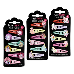 Kẹp Tóc Bấm Hình Kỳ Lân (Nhiều Mẫu), HairCare, Unicorn Hair Clips, 6 Cái - UNCLE BILLS