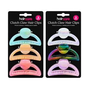 Kẹp Tóc Càng Cua Hình Bán Nguyệt (Nhiều Mẫu), Hair Care, Clutch Claw Hair Clips, 3 Cái - UNCLE BILLS