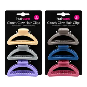 Kẹp Tóc Càng Cua Hình Bán Nguyệt (Nhiều Mẫu), Hair Care, Clutch Claw Hair Clips, 3 Cái - UNCLE BILLS